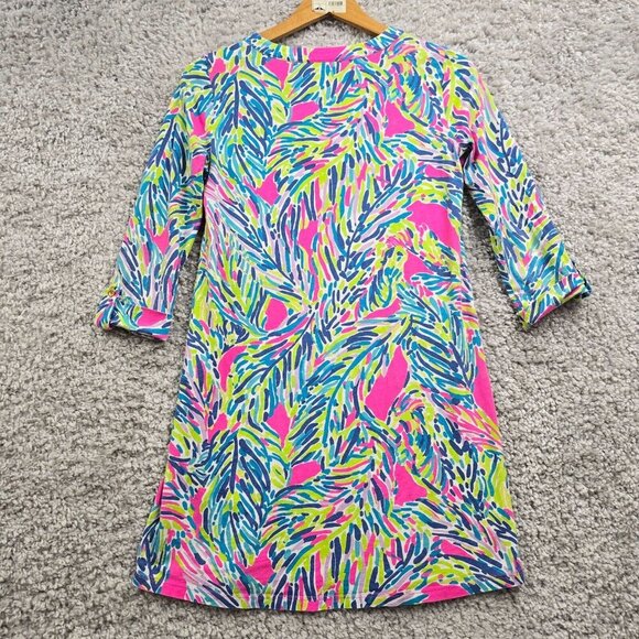 Lilly Pulitzer Rossmore Shift Dress S Pink Blue Print Mini Resort Travel Ready - Picture 8 of 12